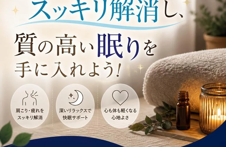 肩こりをスッキリ解消し、質の高い眠りを手に入れよう！