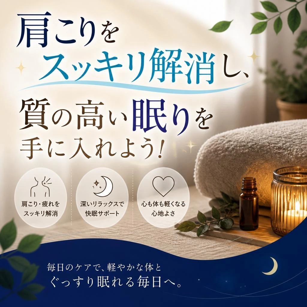 肩こりをスッキリ解消し、質の高い眠りを手に入れよう！