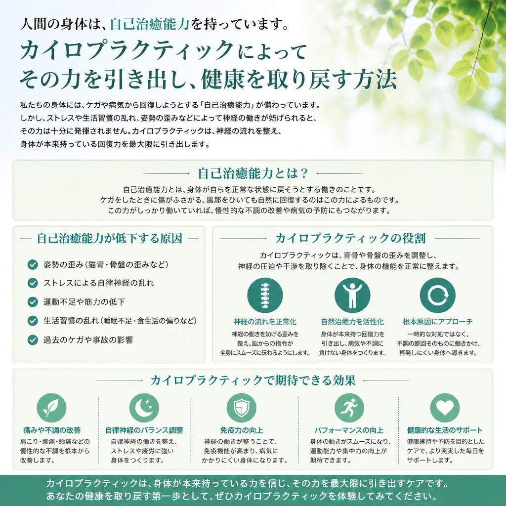 自然治癒力を引き出す