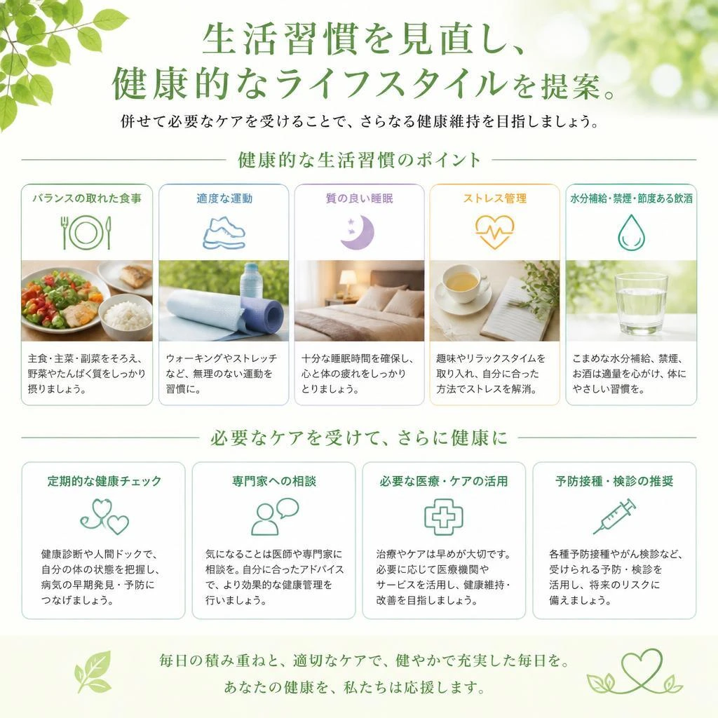 健康維持のためのライフスタイル提案