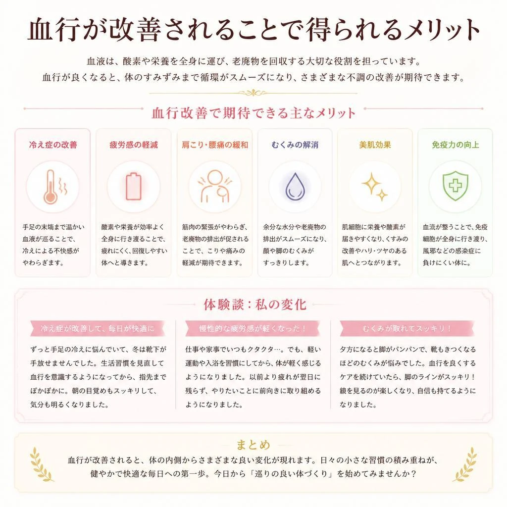 血行促進がもたらす身体の変化