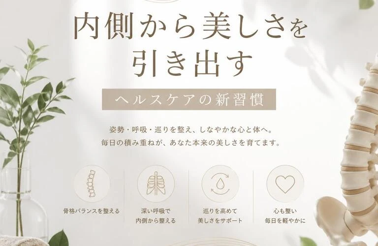 骨格を整えて内側から美しさを引き出すヘルスケアの新習慣