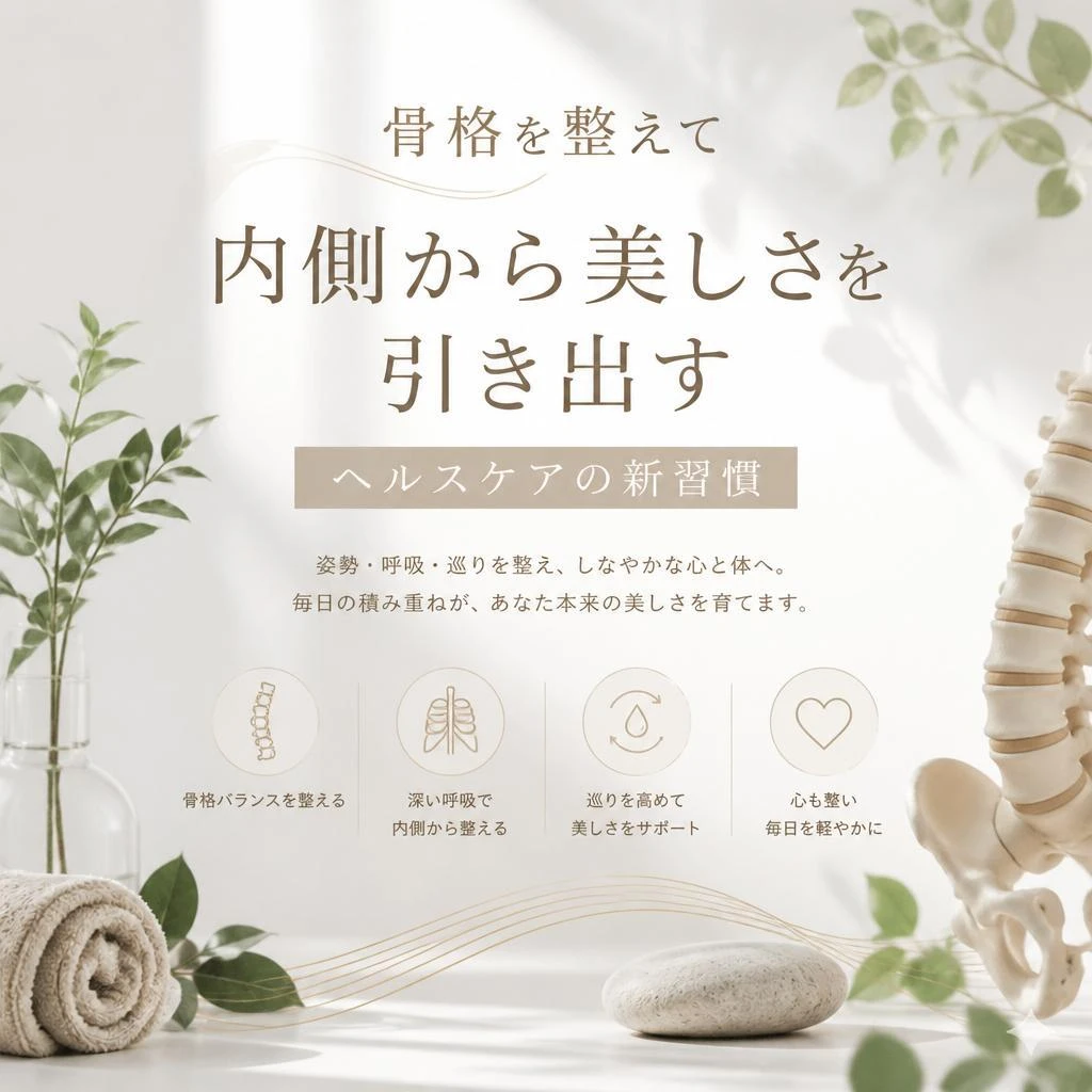骨格を整えて内側から美しさを引き出すヘルスケアの新習慣