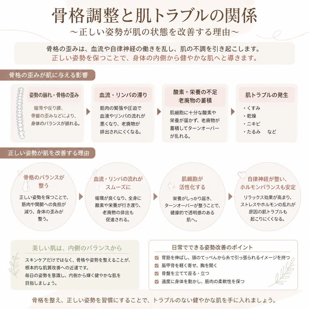 肌トラブル改善の関連性