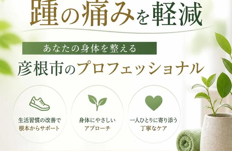 生活習慣の見直しで踵の痛みを軽減、あなたの身体を整える彦根市のプロフェッショナル