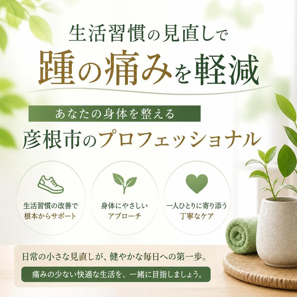 生活習慣の見直しで踵の痛みを軽減、あなたの身体を整える彦根市のプロフェッショナル