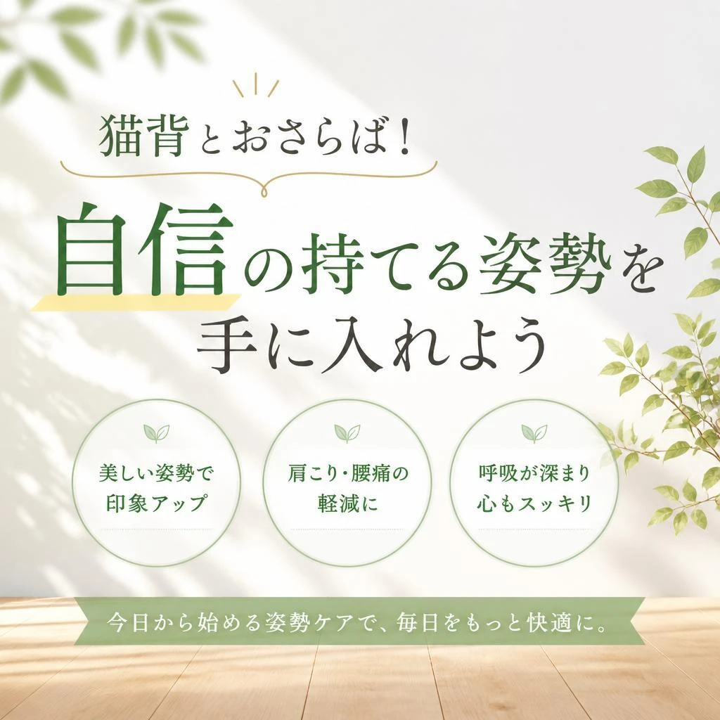 猫背とおさらば！自信の持てる姿勢を手に入れよう