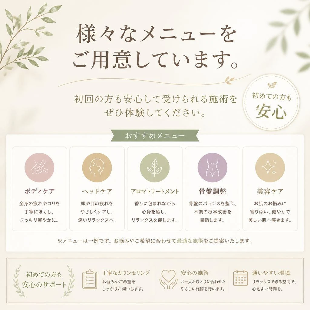 施術内容と料金