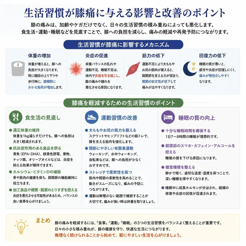 生活習慣と膝痛の関係