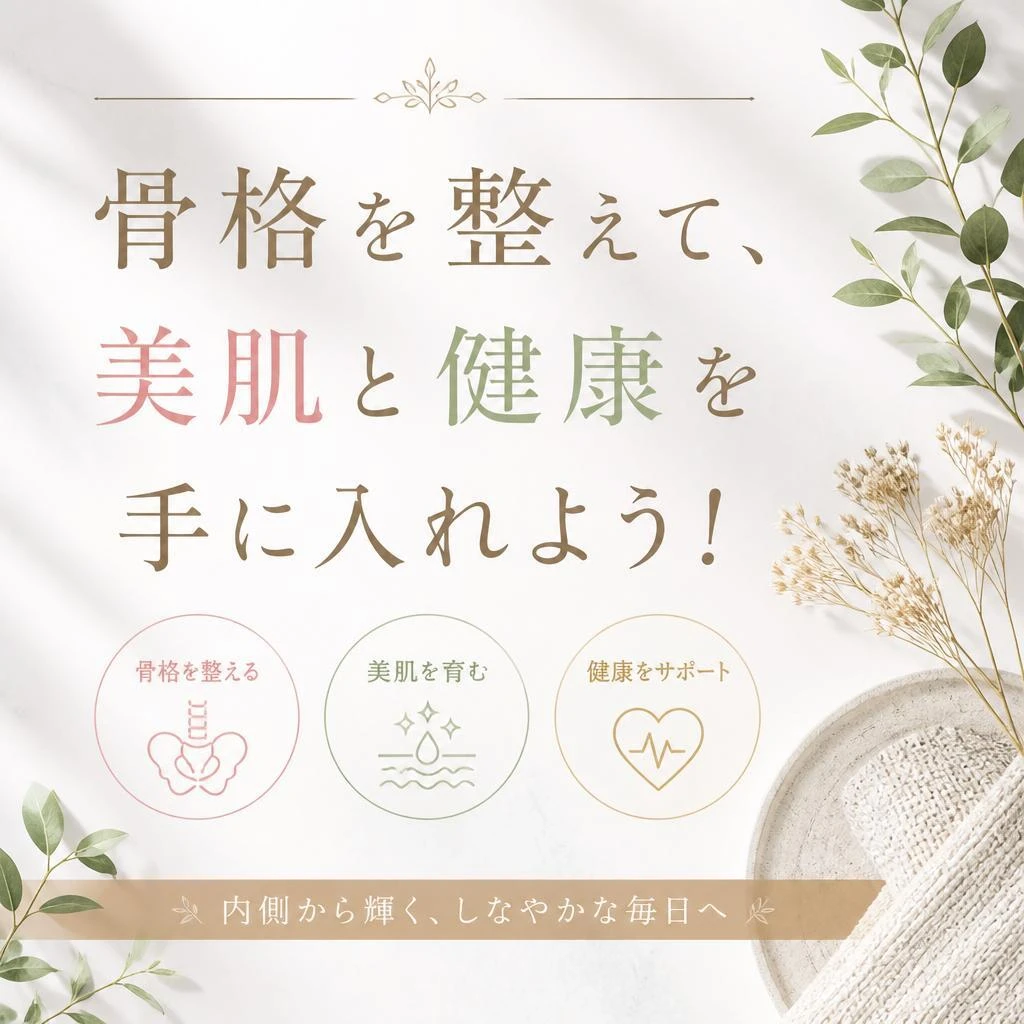 骨格を整えて、美肌と健康を手に入れよう！