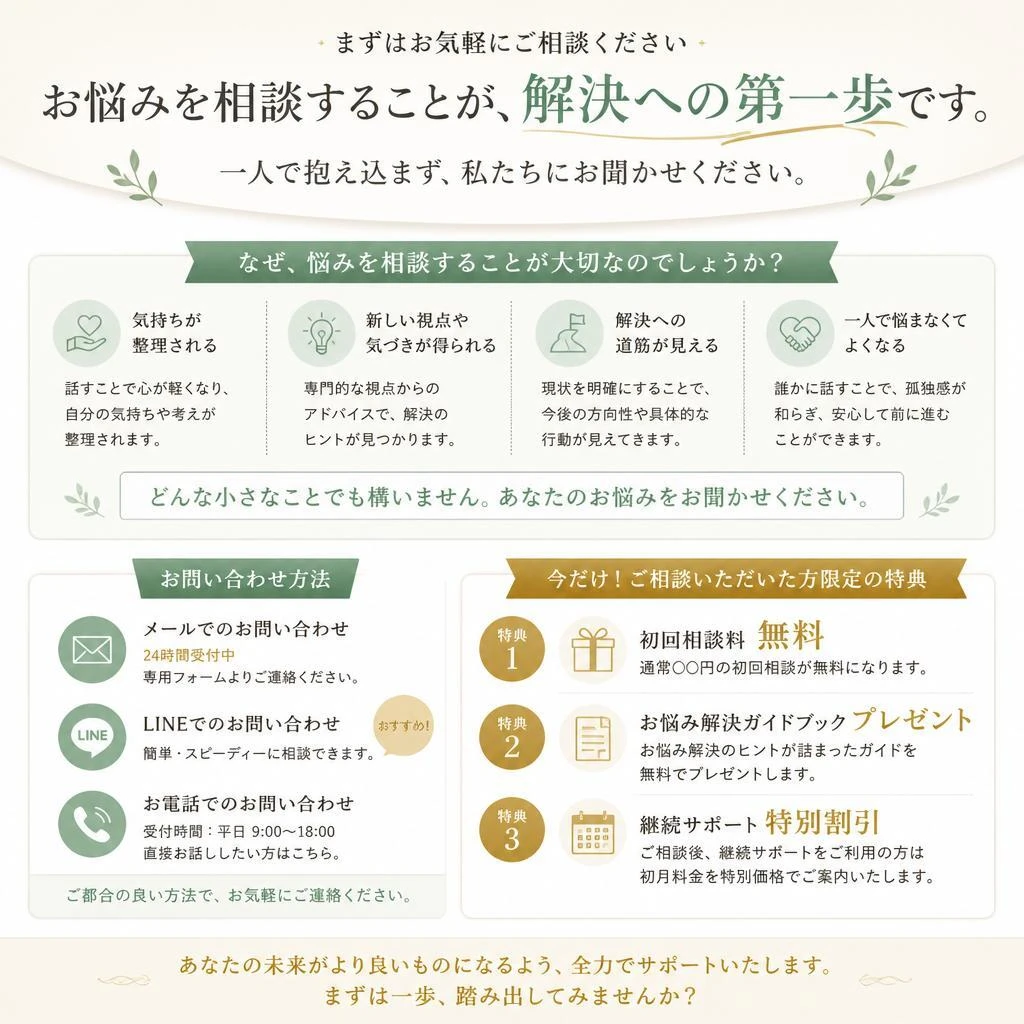 まずはご相談を！お気軽にお問い合わせください