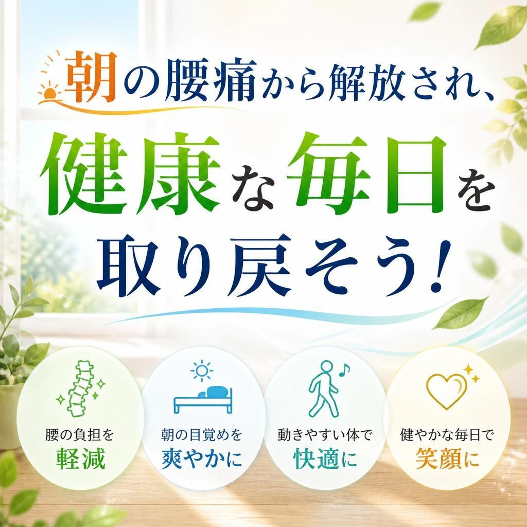 朝の腰痛から解放され、健康な毎日を取り戻そう！