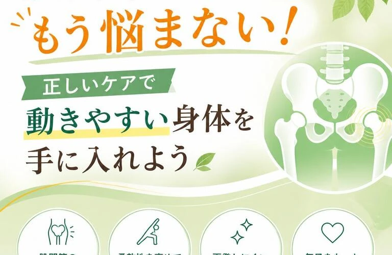 股関節の痛み、もう悩まない！正しいケアで動きやすい身体を手に入れよう