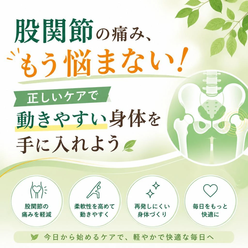 股関節の痛み、もう悩まない！正しいケアで動きやすい身体を手に入れよう