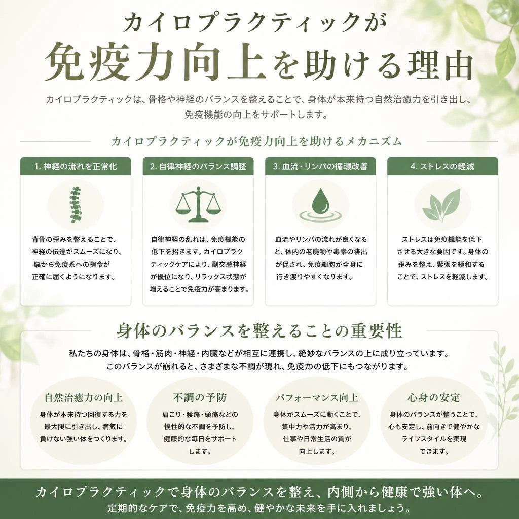 カイロプラクティックと免疫力の関係