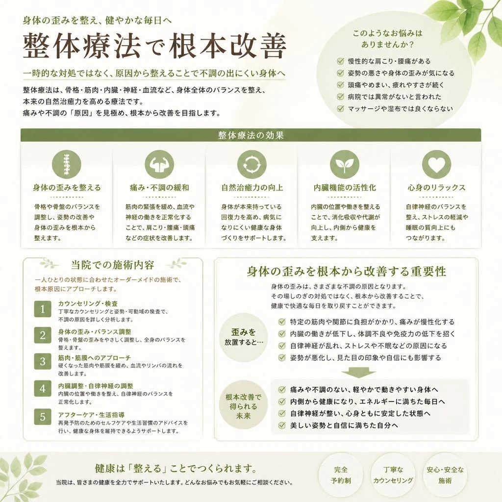 整体で根本的な改善を