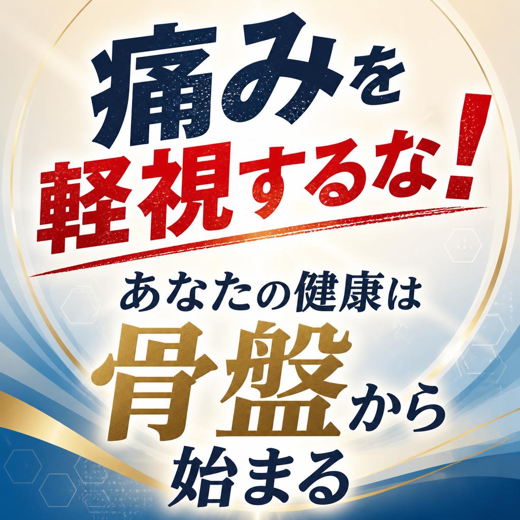 痛みを軽視するな！あなたの健康は骨盤から始まる