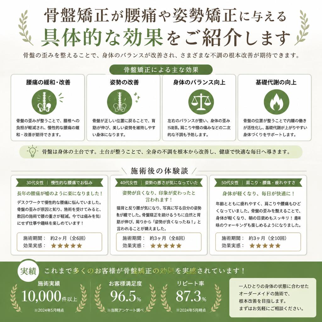 2. 骨盤矯正がもたらす効果