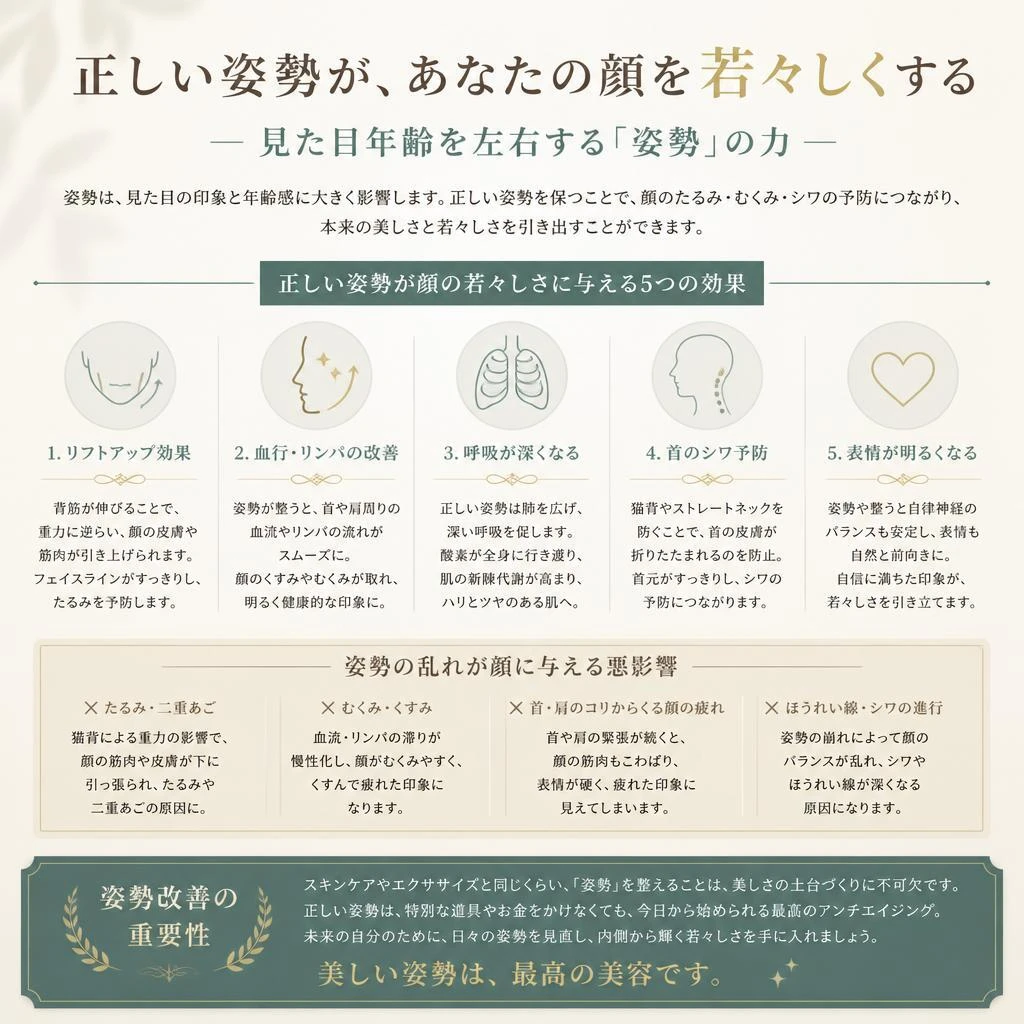 姿勢改善がもたらす美の効果