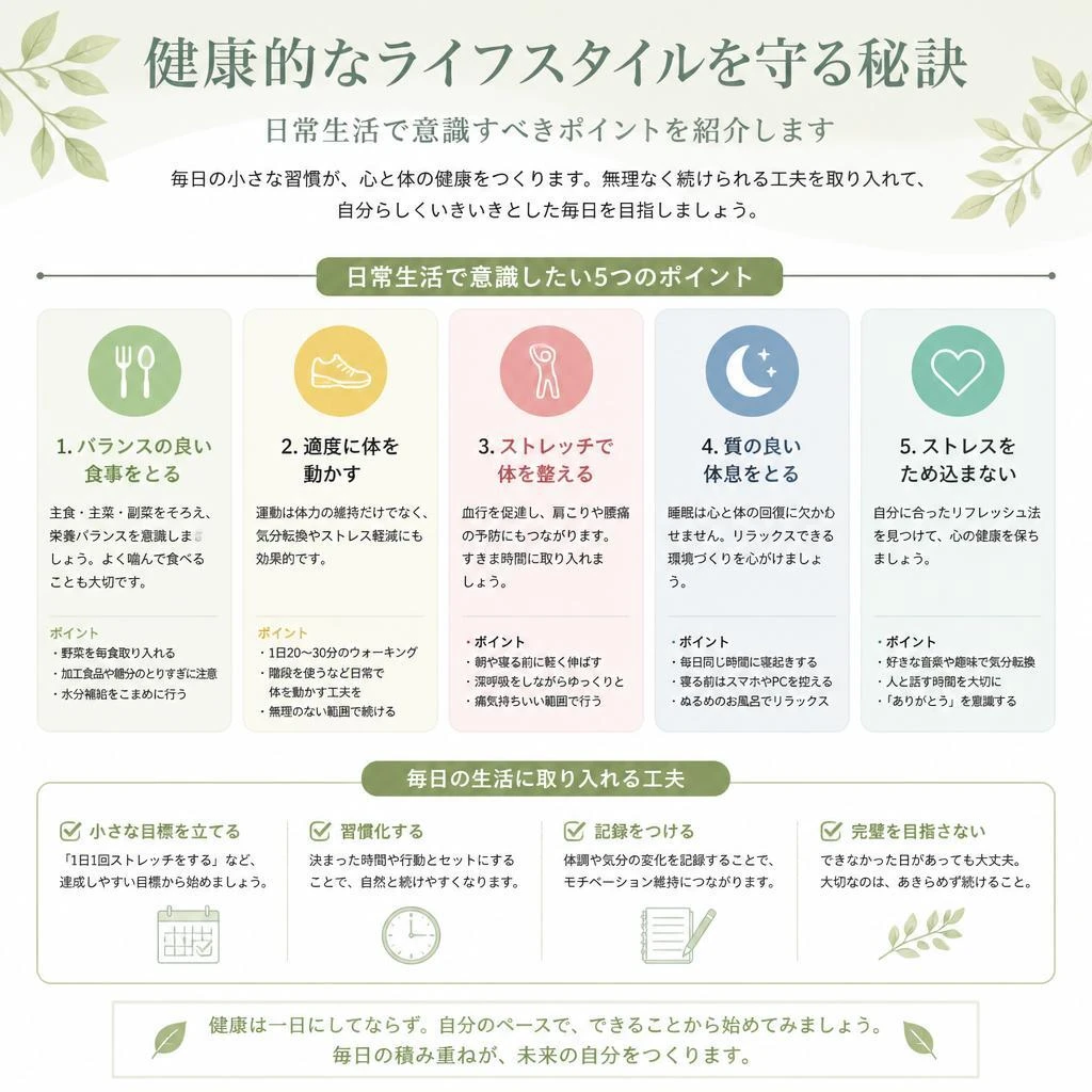 痛みを和らげるライフスタイルのコツ