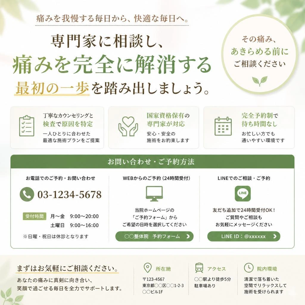お問い合わせであなたの痛みを解消