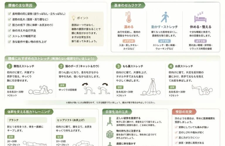 自宅でできる腰痛ケアの総合ガイド