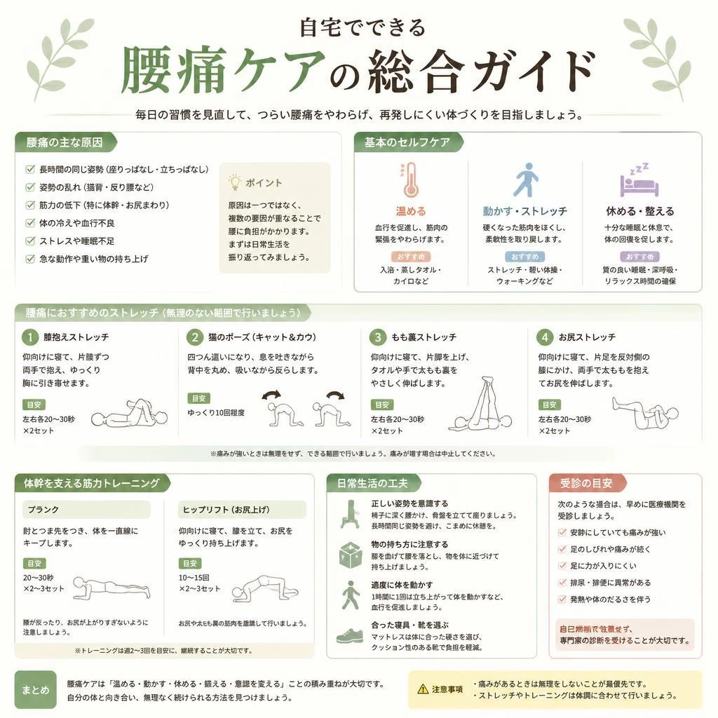自宅でできる腰痛ケアの総合ガイド