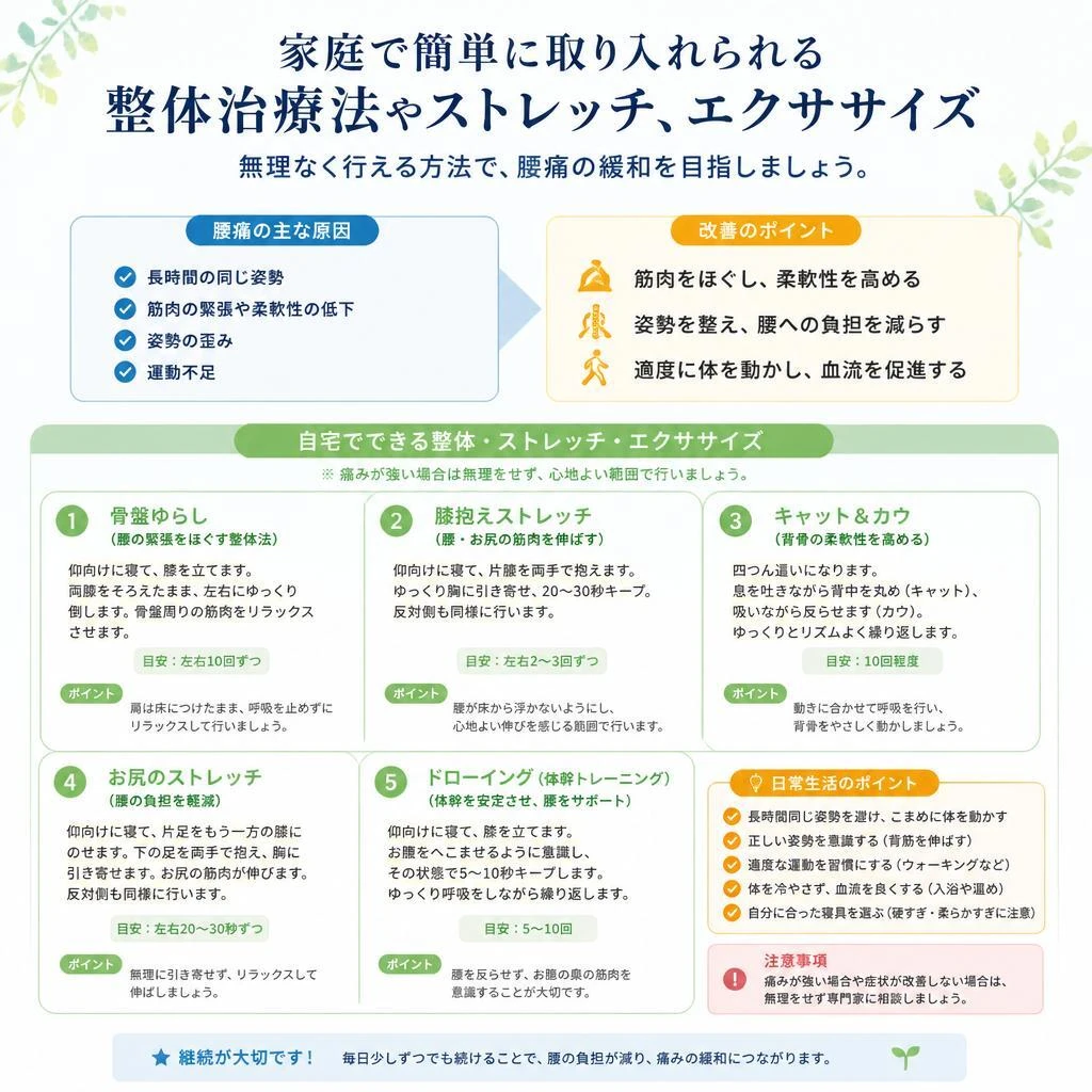 自宅でできる整体治療法