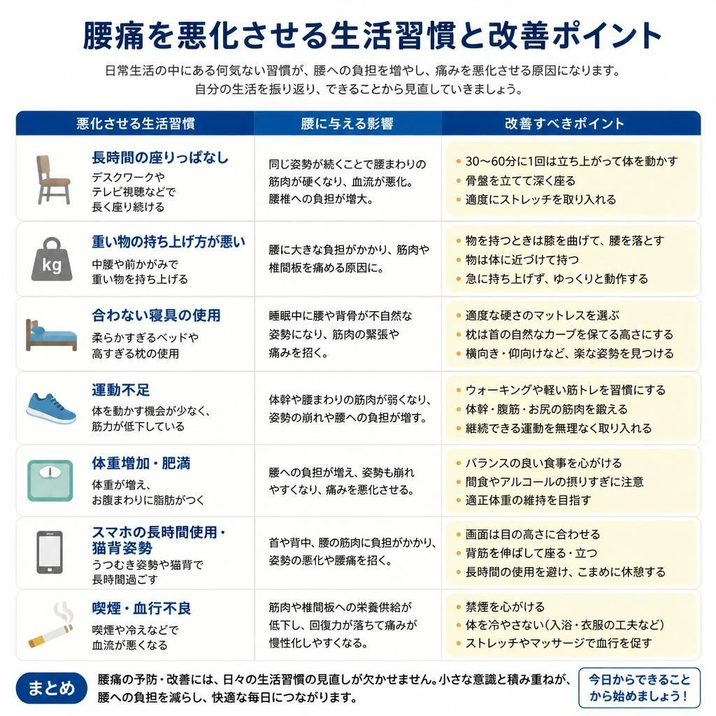 生活習慣の見直し