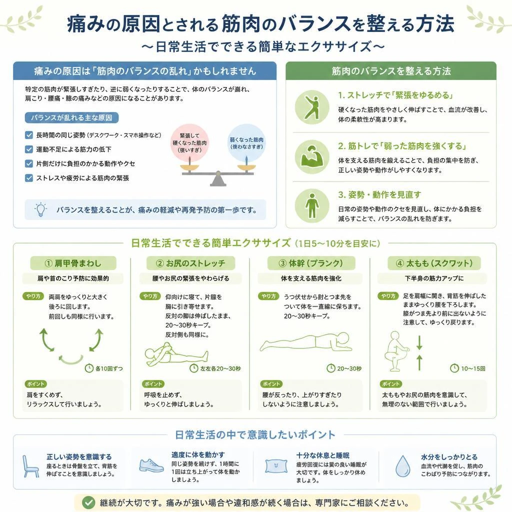 筋肉バランスの整え方