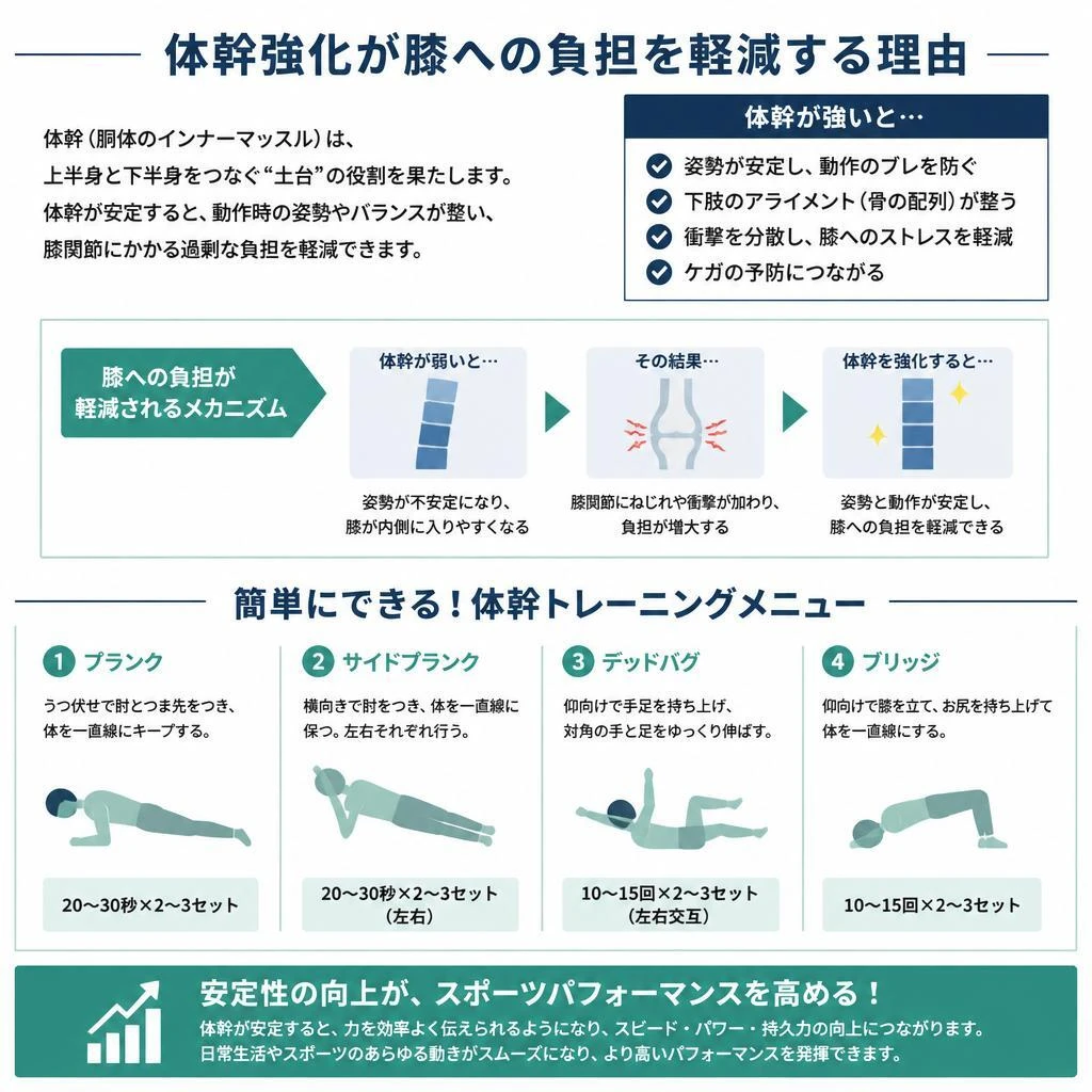 体幹トレーニングで安定感を