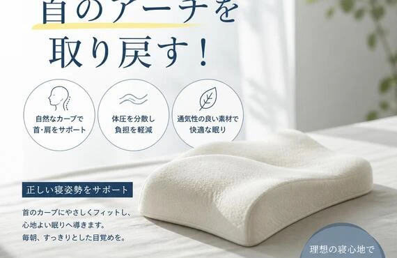快適な枕で首のアーチを取り戻す！