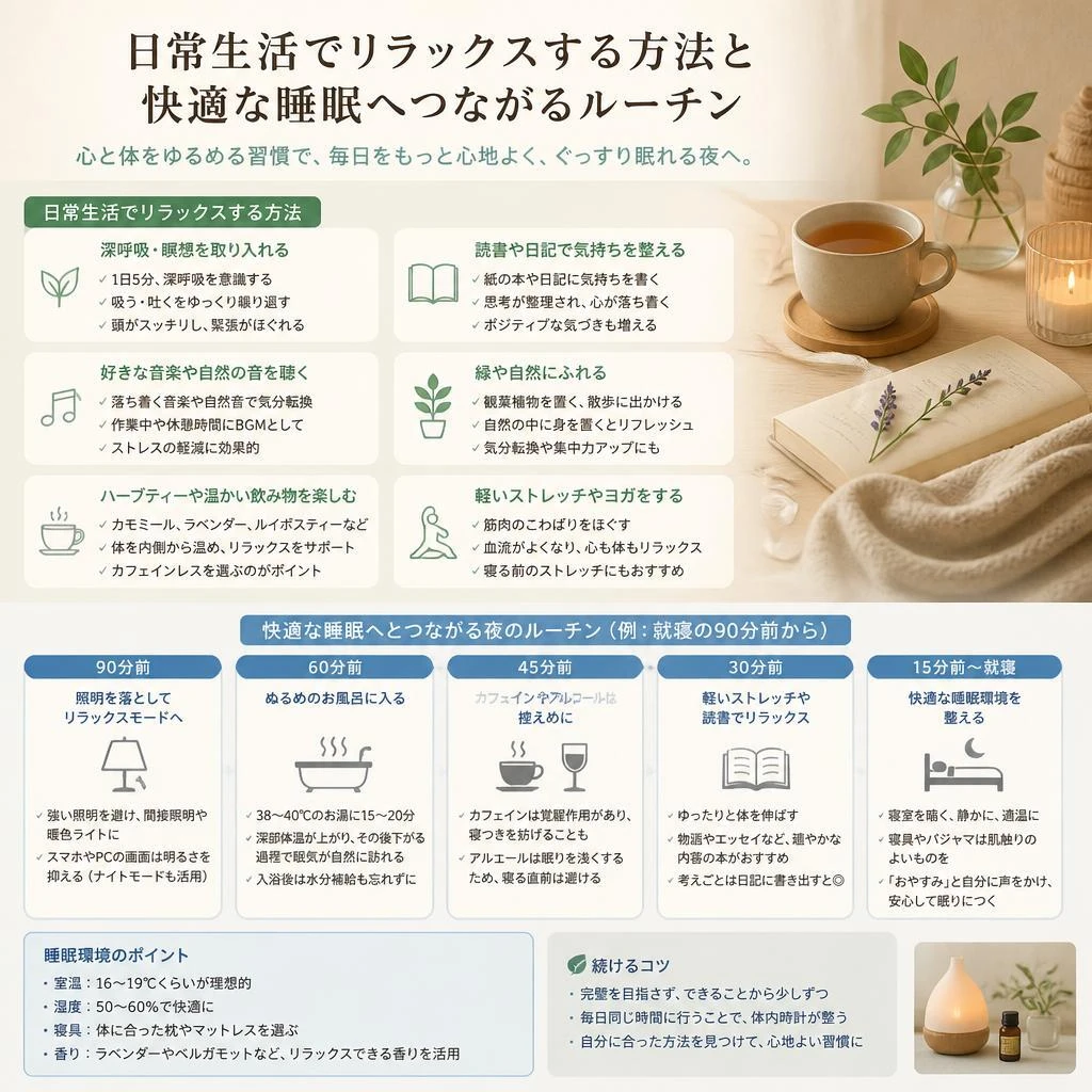 リラックスするためのヒント