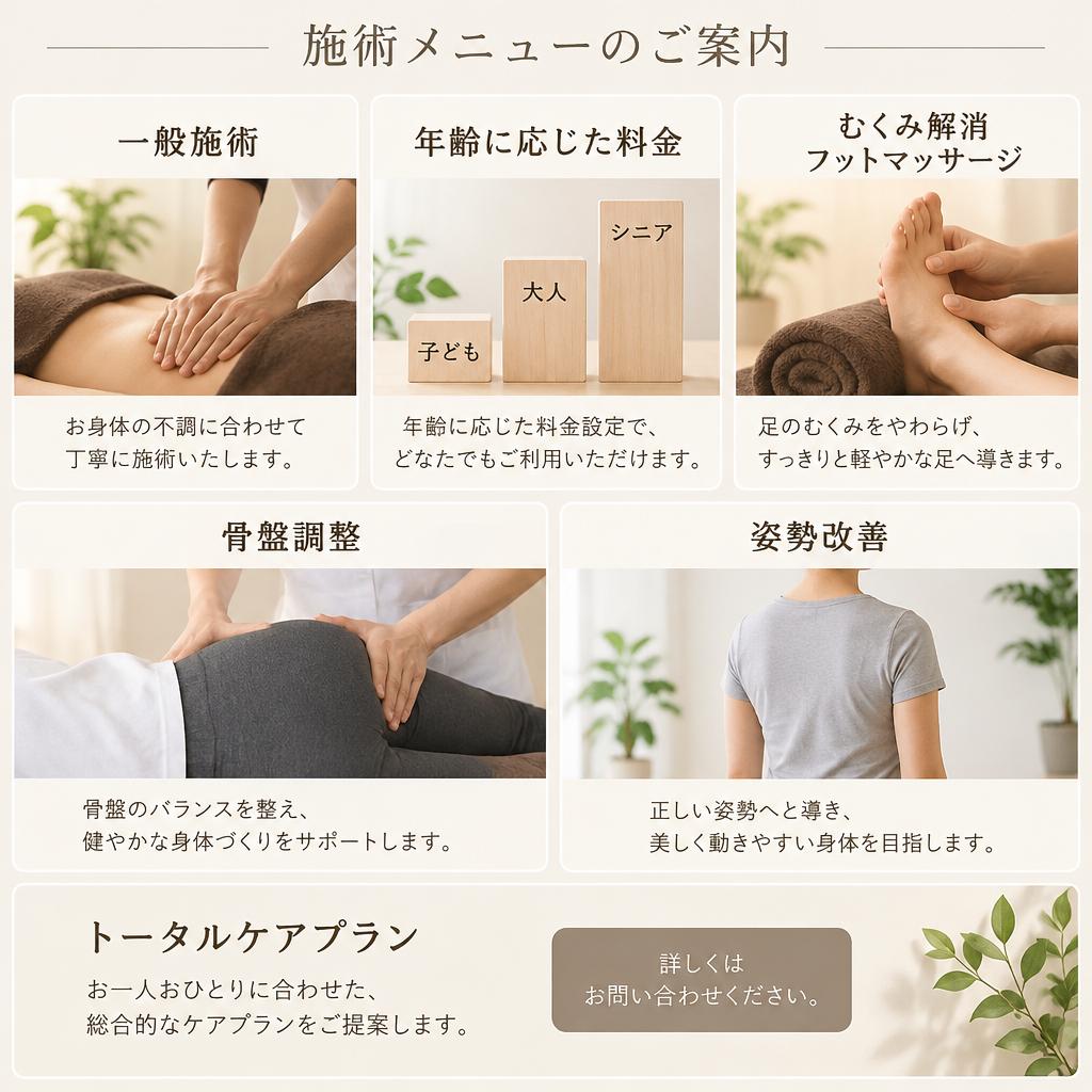 健康づくりも美しい姿勢も。あなたの目標に合わせたメニュー